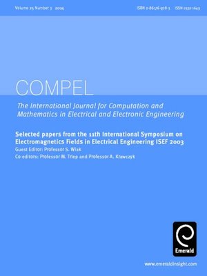 cover image of COMPEL: The International Journal for Computation and Mathematics in Electrical and Electronic Engineering, Volume 23, Issue 3